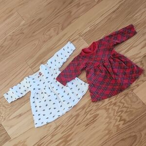 Set of Hudson Baby Long Sleeves cotton dresses 24 Months